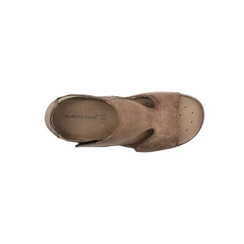 Sandale taupe rose confortable | Sandale féminine | ® Loja Ortopédica