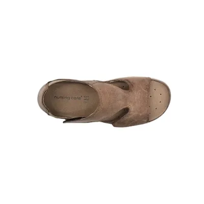 Sandale taupe rose confortable | Sandale féminine | ® Loja Ortopédica