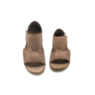 Sandale taupe rose confortable | Sandale féminine | ® Loja Ortopédica