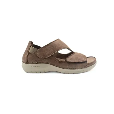 Sandale taupe rose confortable | Sandale féminine | ® Loja Ortopédica