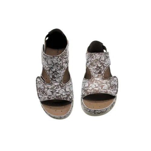 Sandale en marbre Camel confortable | Sandale féminine | ® Loja Ortopédica
