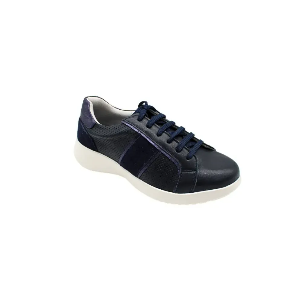 Sneaker Siena confortable bleu foncé | Chaussures de confort| ® Loja Ortopédica