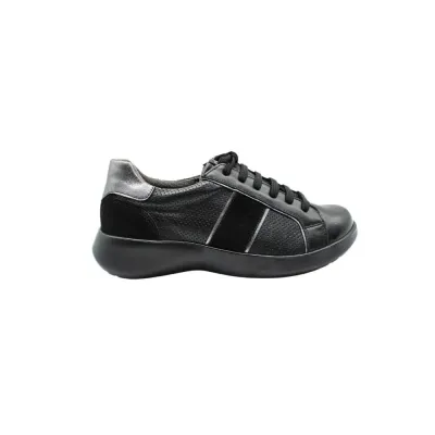 Sneakers Siena confortables noires | Chaussures de confort| ® Loja Ortopédica
