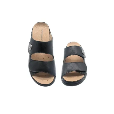 Pantoufle Acacia Noire Confortable pour femmes | ® Loja Ortopédica
