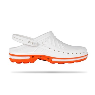 Wock Clog Orange/White with Clip Clogs