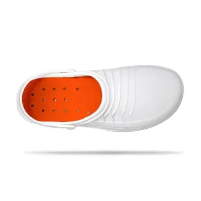 Sabot WOCK Sabot Orange blanc avec pince
