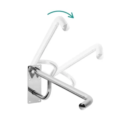 Barre articulée pour toilettes