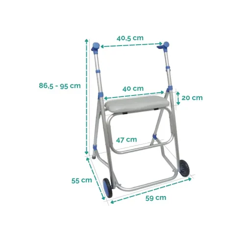2-Wheel Aluminum Walker