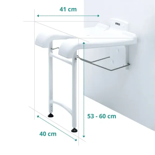 Assento Duche de Parede Rebatível