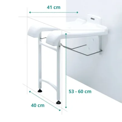 Siège de douche mural pliable