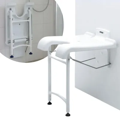 Siège de douche mural pliable