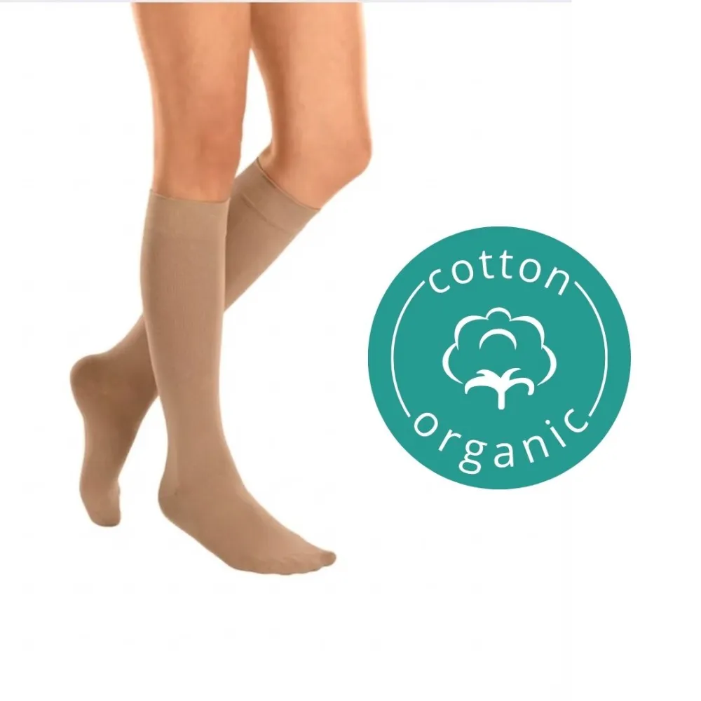 Meia Elástica de Algodão AD Cotton Bege Medi