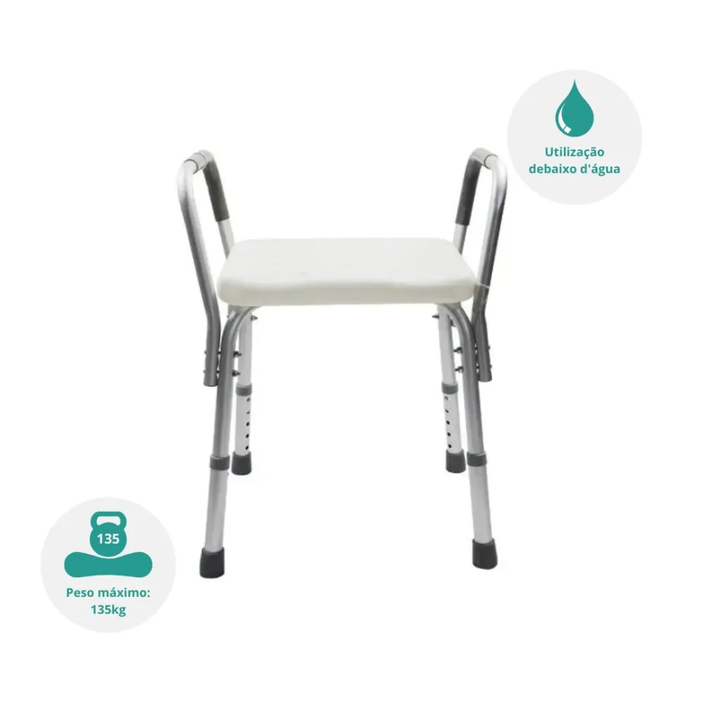 Banc de douche avec accoudoirs 2197 Garcia | Loja Ortopédica