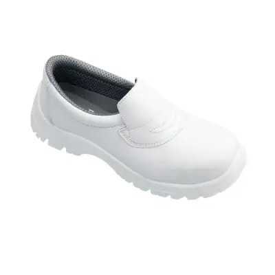 Chaussure de protection à bout d’acier blanc