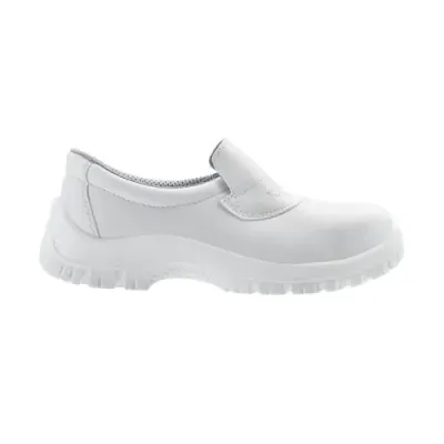 Chaussure de protection à bout d’acier blanc