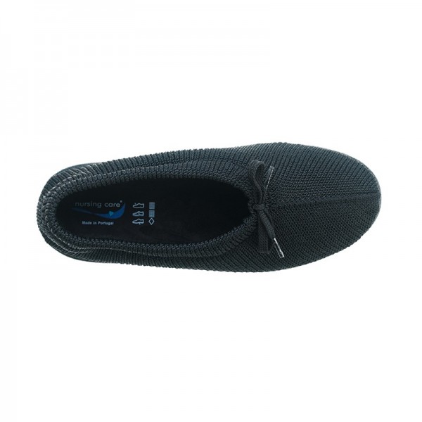 Optimum Peach Black with Wool Lining Knitted Shoe for Women