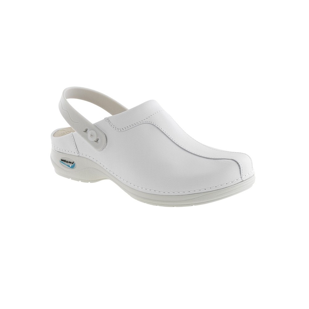 Wash'Go Madrid White With Clip Working Clogs