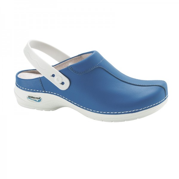 Wash'Go Madrid Eletric Blue with Clip Working Clogs