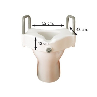 Toilet Seat Raiser with Arms 12 cm Height