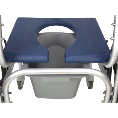 Cadeira de Banho e Sanitária Atlantic ABS Roda Grande