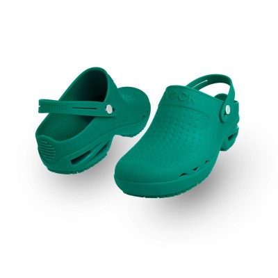 Hospital Clogs Wock Bloc Green with Clip