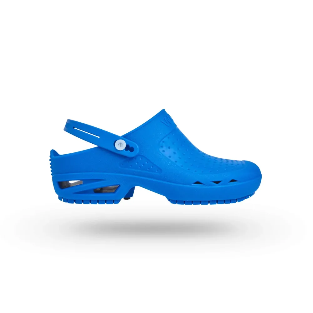 Zuecos Sanitarios Wock Bloc Azul Eléctrico con Tira