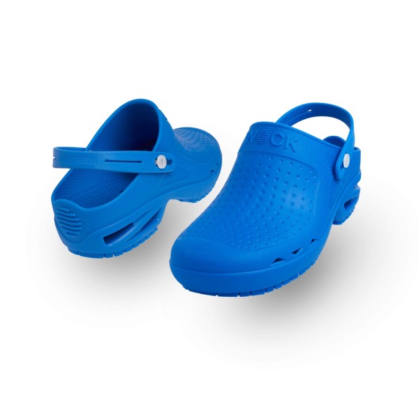 Hospital Clogs Wock Bloc Electric Blue with Clip