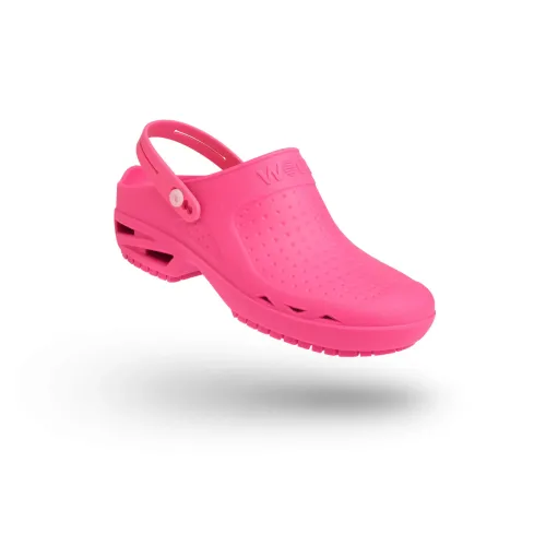Hospital Clogs Wock Bloc Fuchsia with Clip