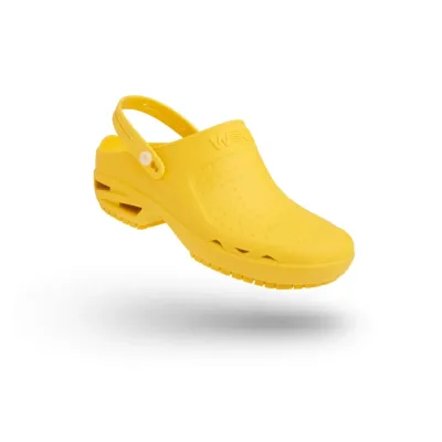 Zuecos Sanitarios Wock Bloc Amarillo con Tira