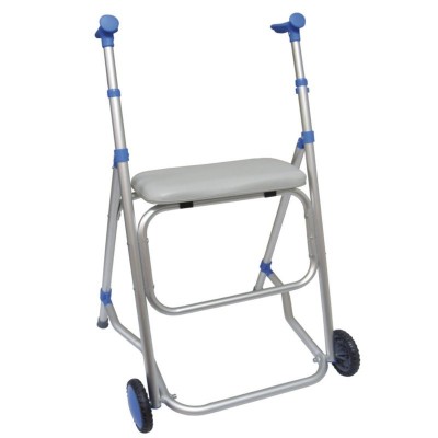 Aluminum Walker with 2 Wheels and seat