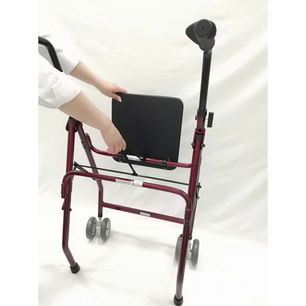 Aluminum Walker with 2 Wheels and Seat