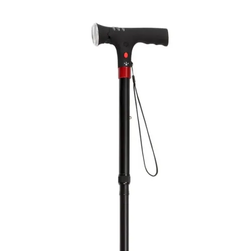 Canne réglable avec lampe torche