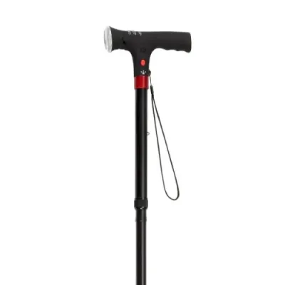 Canne réglable avec lampe torche