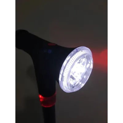 Canne réglable avec lampe torche