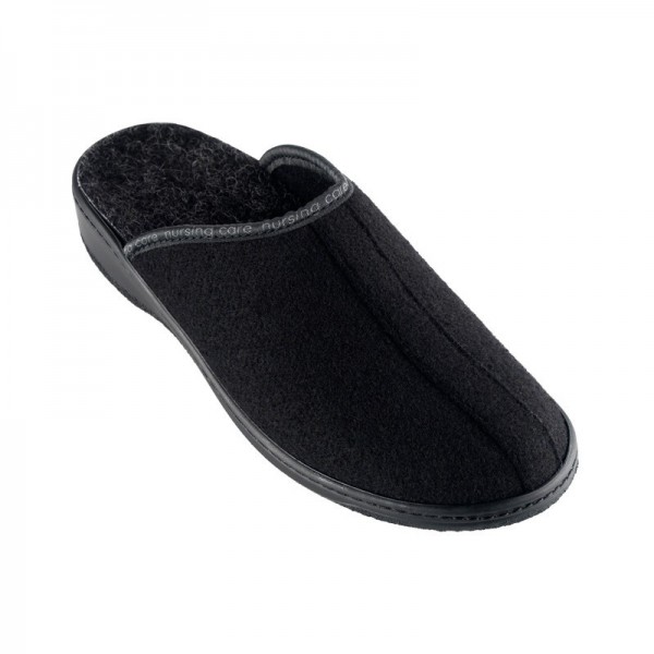 Sobreiro Black in Wool Warm Slippers