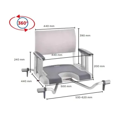 Fauteuil de douche pivotante Sorrento Invacare