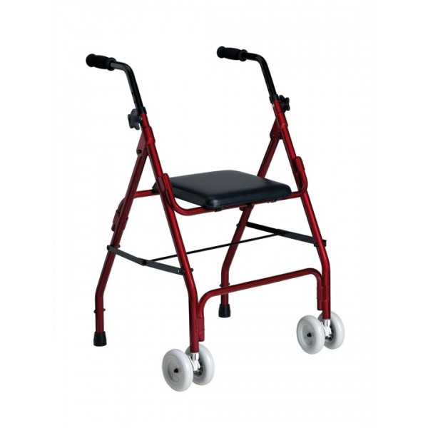 Aluminum Walker with 2 Wheels and Seat