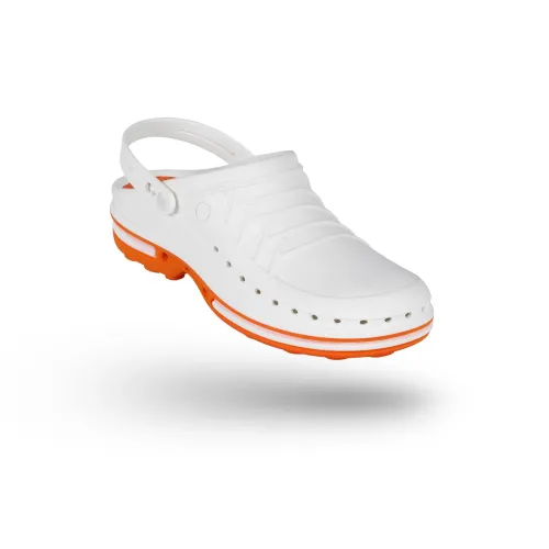 Sabot WOCK Sabot Orange blanc avec pince