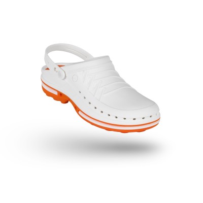 Wock Clog Orange/White with Clip Clogs