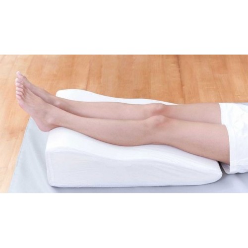 Ankle Pain & Improves Circulation JD Linens Leg Pillow Elevating Wedge Upholstery Foam Rest Pillow Ideal for Surgery Breathable & Washable Quilted Cover Reduces Knee 